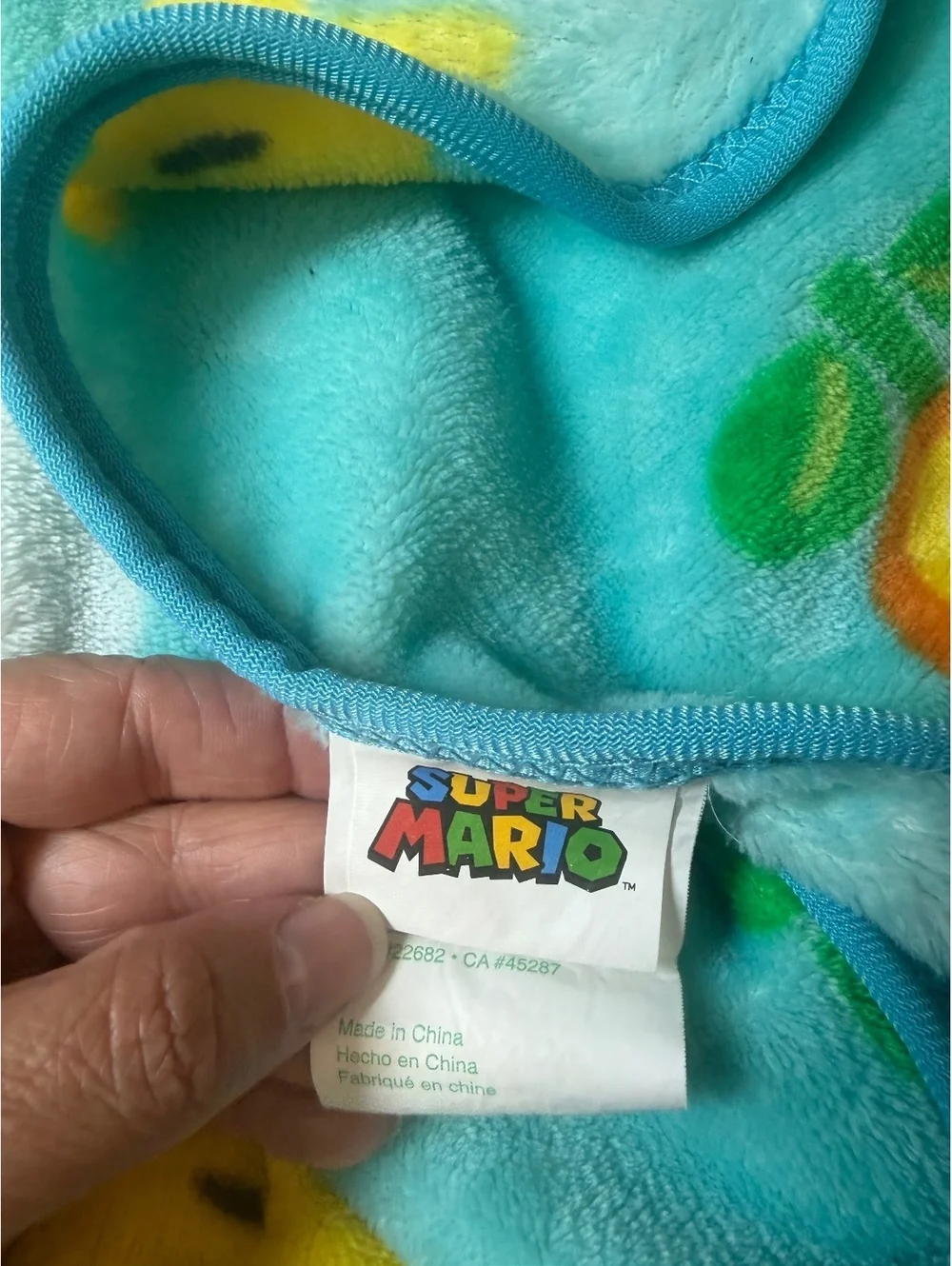 Super Mario Themed Plush Throw Blanket